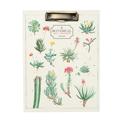 Imagen de Grupo Erik Carpeta pinzas A4 Botanical Cacti con bloc y bolsillo Portapapeles pinza 23x31,6 cm para documentos