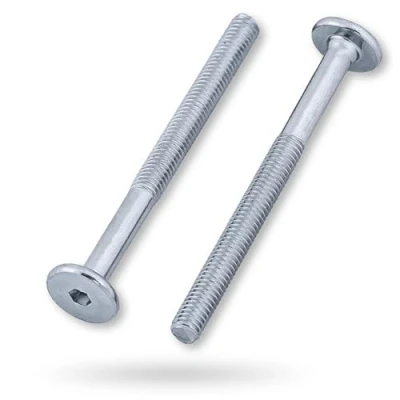 Imagen de HEXATON Tornillos de Cabeza Hueca con Hexagonal Hexágono Interior Rosca Metrica M6 x 100 mm Piezas Acero Galvanizado Blanco Parcialmente Roscados Allen Tornillo