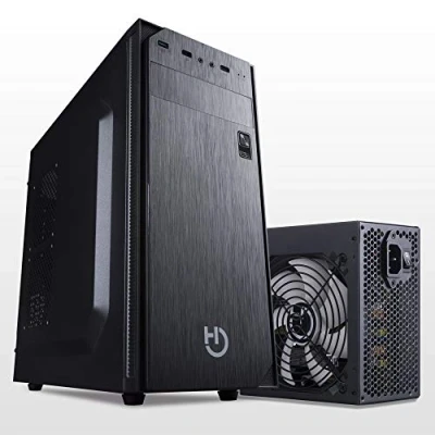 Imagen de Hiditec Pack Torre PC ATX KLYP PSU y Fuente de Alimentación 500W Formato Diseño Resistente Robusto Materiales Calidad