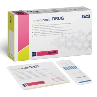 Imagen de Berkeley Health Kit de prueba drogas para el hogar Detecta 6 medicamentos diferentes en la orina: AMP, COC, THC, MTD, MET y MOP Rápido 99.9% preciso, fácil seguir, juego autoprueba 1