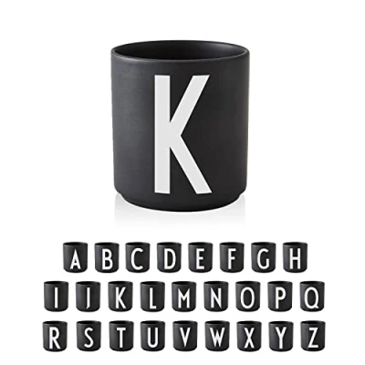 Imagen de design letters Tazas de Cafe (A Z) Ideal Regalos Originales para Mujer &amp; Hombre Regalar Desayuno Porcelana Taza Te con Inicial 250 Ml