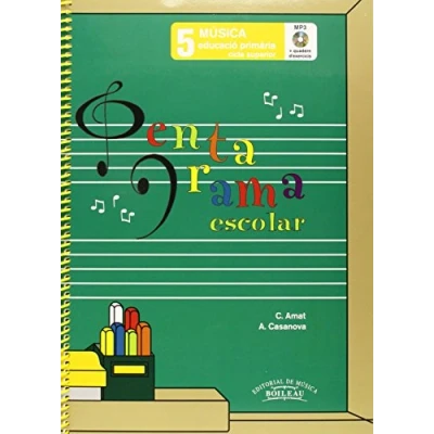 Imagen de PENTAGRAMA ESCOLAR Vol. 5 Educació Primària Cicle superior Llibre en Català Libro del alumno Incluye CD cuaderno de ejercicios (Reg. B.3560): 1