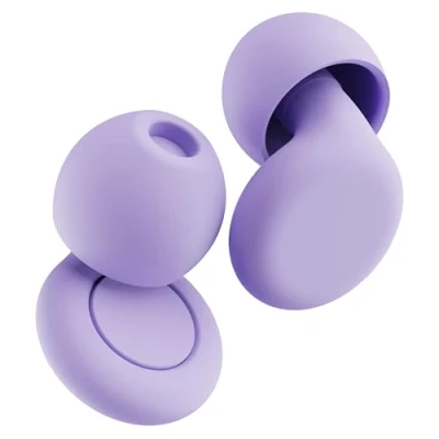 Imagen de OPEIIN Tapones Oídos Ruido Dormir Púrpura Nuevo Silicona Flexible, Reutilizables Ultra Suaves que Reducen el Ruido, para Dormir, Concentrarse o Viajar 8 Tamaños XS/S/M/L 28dB (SNR)