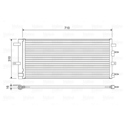 Imagen de VALEO 822618 Condensador con secador Aluminio 310