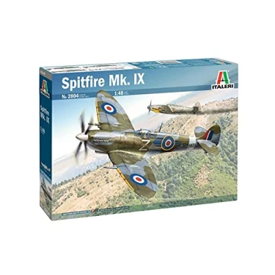 Imagen de Italeri 2804 Spitfire MK. IX, escala 1:48, modelo Kit, de plástico para montar, modelismo, IT2804