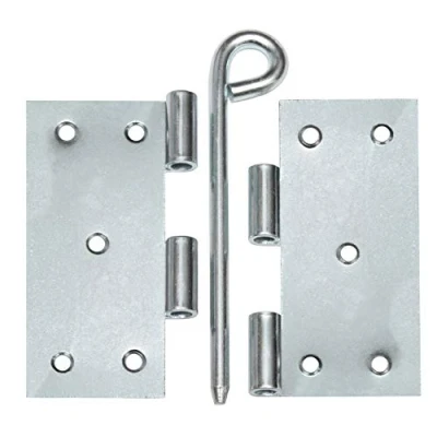 Imagen de 10 bisagras de corredera para puerta, 100 x 2 mm, pasador suelto, plata V.