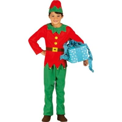 Imagen de Guirma Disfraz de elfo para niño, 3 4 años, color rojo y verde, 42449