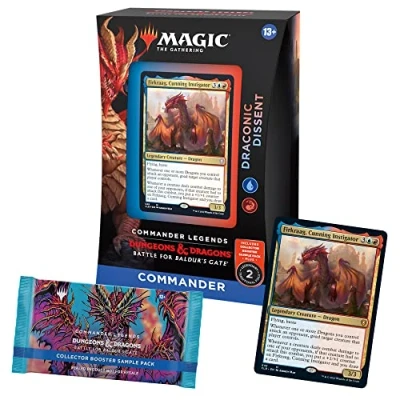 Imagen de Magic: The Gathering Commander Legends: Battle for Baldur’s Gate Deck Draconic Dissent + Collector Booster Sample Pack