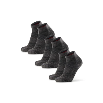 Imagen de DANISH ENDURANCE Calcetines Senderismo Antiampollas, Cortos, 3 Pack, Gris, 35 38