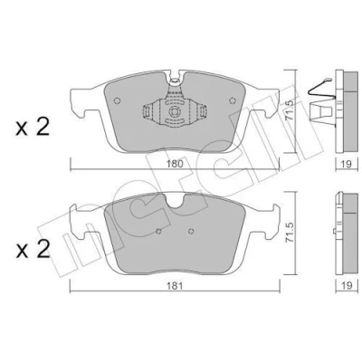 Imagen de METELLI 22 1188 0 Juego de pastillas freno preparado para indicador desgaste VOLVO: XC60 I