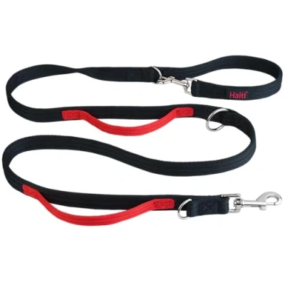 Imagen de Correa de control HALTI multifunción con doble enganche y dos asas, ideal para antitirones Entrenamiento canino. Cómoda sostener. Apta perros cachorros (2 metros)