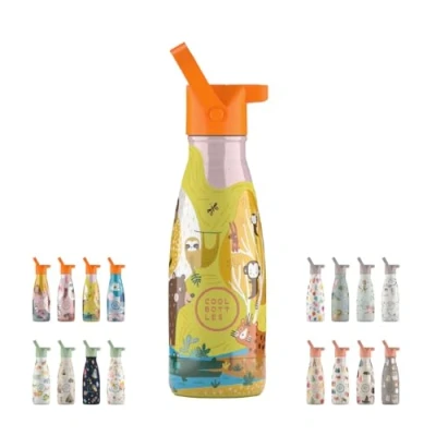Imagen de Botella Térmica Infantil 260 ml Jungle Park de Agua Acero Inoxidable Bebidas Fías 36 Horas y Calientes 18 Acabado con Pintura en Relieve Sin BPA Cool Bottles