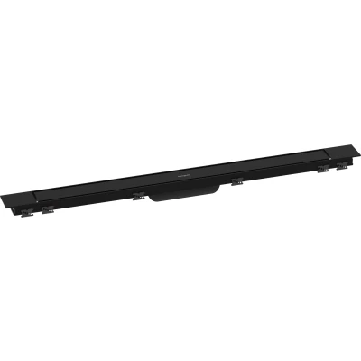 Imagen de hansgrohe RainDrain Match Plus 900 56216670 Canaleta de ducha con marco ajustable en altura, color negro mate