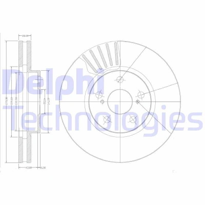 Imagen de DELPHI BG3189 Disco de freno 275 28 5 ventilado aceitado sin procesar cojinete rueda, anillo sensor ABS TOYOTA: Celica VI Coupé
