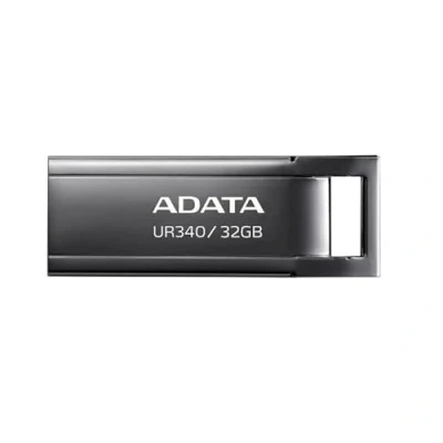 Imagen de ADATA, UR340 Unidad Flash USB 3.2 Gen1 de Metal, a Prueba Salpicaduras, Golpes, Polvo, 32 GB, Color Negro