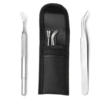 Imagen de jatimdotin Pinzas Garrapatas, Gancho para 2Pcs Garrapatas Herramienta Perros, Gatos y Humanos, Acero Inoxidable Pet Perros Remover Kit
