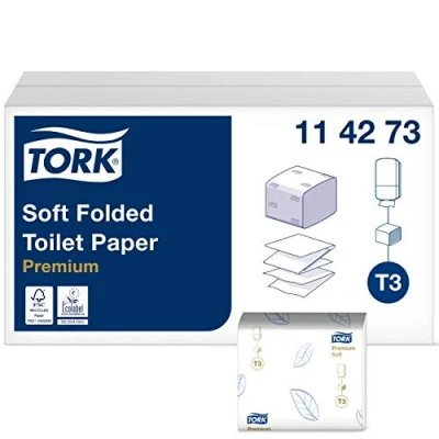 Imagen de Tork Papel Higiénico Suave Plegado Blanco T3, de calidad , 2 capas, 30x252 servicios, 114273