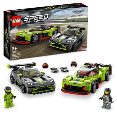 Imagen de LEGO 76910 Speed Champion Aston Martin Valkyrie AMR Pro y Vantage GT3, Set de 2 Coches Carreras Juguete, Coleccionable para Niños, Colección 2022