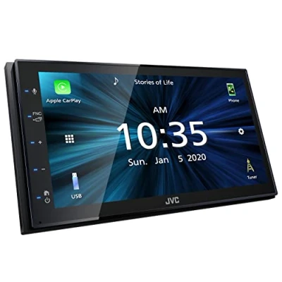 Imagen de JVC Pantalla Táctil Radio para Coche Receptor Multimedia con Bluetooth, USB y Manos Libres, de 6.8 Pulgadas 4 x 50W, Compatible Apple CarPlay Android Auto Autoradio KW M560BT