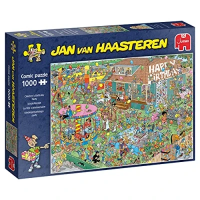 Imagen de Fiesta de cumpleaños infantil Jan van Haasteren Jumbo Games, rompecabezas 1000 piezas, 20035