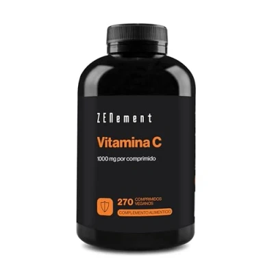 Imagen de Vitamina C 1000 mg Suministro Para 9 Meses Solo 1 Tableta al Día Pura el sistema inmunológico Reduce cansancio y la fatiga Sin aditivos 270 comprimidos