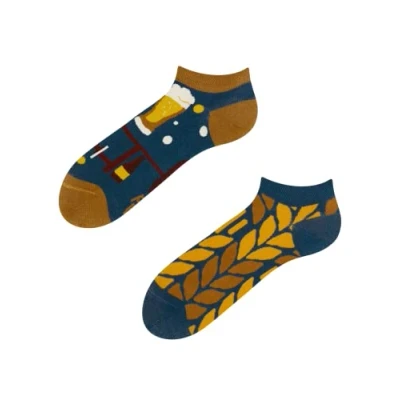 Imagen de Dedoles Calcetines Unisex Hombre Mujer y Niños Algodón muchos diseños divertidos diferente izquierda derecha, color: Multicolor, diseño: Hora de la cerveza (tobilleros), tamaño: 43 46