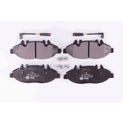 Imagen de HELLA 8DB 355 010 651 Juego de pastillas freno con contacto avisador desgaste tornillos pinza accesorios MERCEDES BENZ: Viano