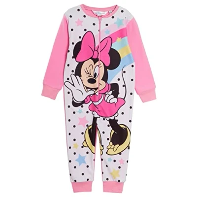 Imagen de Disney Minnie Mouse Onesie para niñas Pijamas Todo en uno niños Fleece Pjs con Cremallera Ropa de Dormir