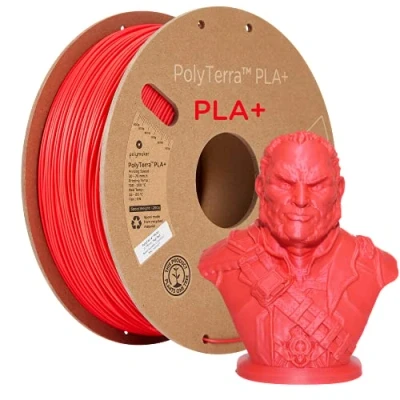 Imagen de Polymaker PolyTerra PLA+ Rojo 1.75mm 1kg