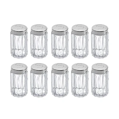 Imagen de Westmark Salero, 10 piezas, Capacidad: 50 ml cada una, Vidrio/acero inoxidable, Traditionell, Plata/transparente, 630122E2