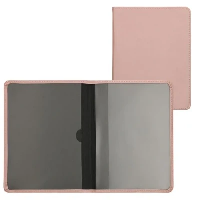 Imagen de kwmobile Funda Para permiso de circulación coche cuero sintético documentos 10.5 x 14.8 CM doblados oro rosa