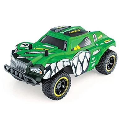 Imagen de Ninco Croc + Gran Monster Truck Teledirigido Escala 1/18 con suspensión en Las 4 Ruedas y carrocería súper Resistente Medidas 26,5 x 16 11 cm A Partir de 6 años (NH93175)