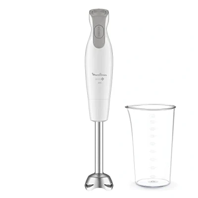 Imagen de Moulinex Dailychef blanco DD5511 Batidora de mano 600 W, resultados hasta un 30% más rápidos, 2 velocidades, mango ergonómico, pie acero inoxidable antisalpicaduras, vaso medidor 800 ml,