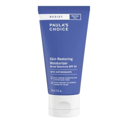 Imagen de Paula&#039;s Choice RESIST Crema Hidratante Facial FPS 50 Locion Antiedad para Cara Protege la Piel del Sol y Hidrata Seca Niacinamida Pieles Normales a Secas 60 ml