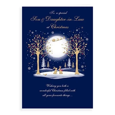 Imagen de Piccadilly Greetings Regal Publishing C85583 Tarjeta de Navidad para hijo y nuera, 22,8 x 15,2 cm