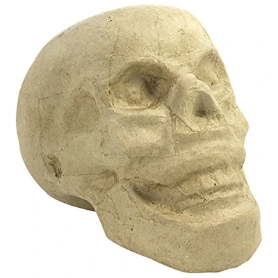 Imagen de Clairefontaine ES Décopatch SA184C Soporte de papel marrón maché, 15,5 x 10,5 12 cm, diseño calavera