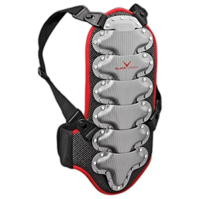 Imagen de Black Crevice Protector Espalda Negro/Rojo/Plata L