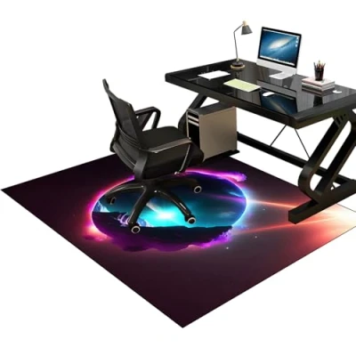 Imagen de Alfombrilla para Silla Suelos Duros, Protector de Suelo Oficina 130 x 160 cm, Alfombra Ruedas Gaming Oficina, Gaming,