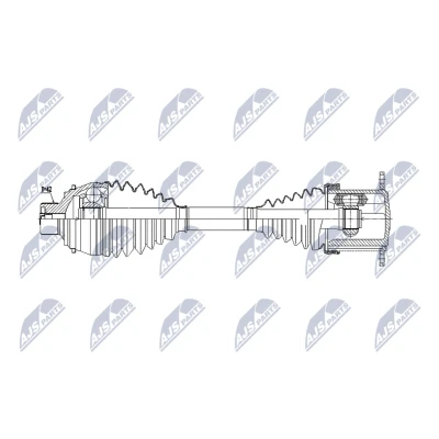 Imagen de NTY NPW AU 075 Árbol de Transmisión Eje delantero, izquierda, derecha 495mm automática