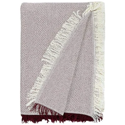 Imagen de Martina Home Espiga Foulard Multiusos, 80% Algodón, 20% Poliéster, Crudo/Granate, 300x260 cm