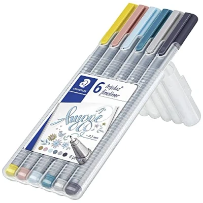 Imagen de STAEDTLER 334SB6CS12 Triplus fineliner Estuche exclusivo box con 6 rotuladores colores tendencia Hygge