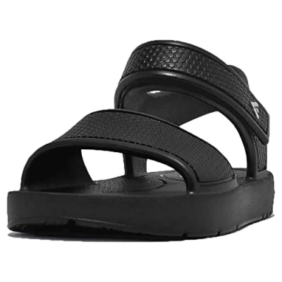 Imagen de Fitflop Iqushion Kids Ergonomic Back Strap Sandal, Sandalia Unisex niños, Black, 26 EU