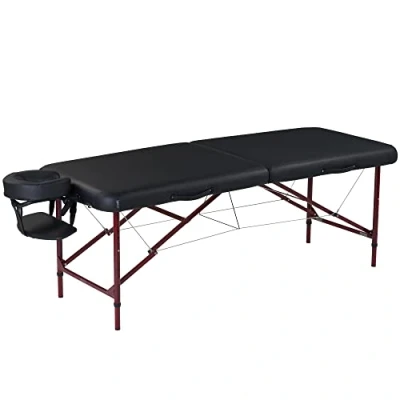 Imagen de Master Massage Zephyr Camilla de masaje (71 cm, aluminio ligero, ideal para transportar practicar spa o en color negro)