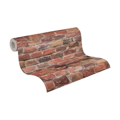 Imagen de A.S. Création Bricks &amp; Stones 388142 Papel pintado (10,05 m x 0,53 m), color marrón