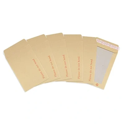 Imagen de Postmaster Paquete de 50 sobres A5 C5 Do Not Bend 229 x 162 mm, cierre autoadhesivo, color marrón