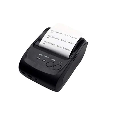 Imagen de Impresora térmica de Recibos Bluetooth Billetes Personal inalámbrica 58 mm Mini Etiquetas POS USB Compatible con Android/iOS/PC/Windows (UK Plug)