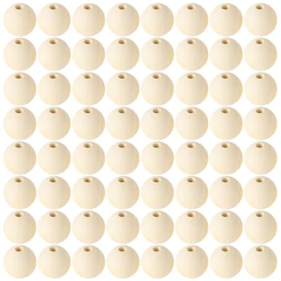 Imagen de 70 Piezas Bolas Madera Manualidades,Cuentas de Madera,Bolas para Madera,Abalorios Madera,Bolitas Manualidades,para Artesanales,Pulseras,DIY(70,16mm)