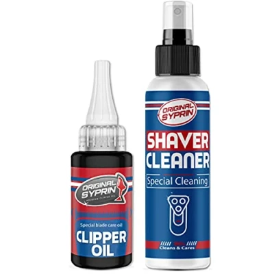 Imagen de SYPRIN aceite y limpiador de cabezal afeitado solución limpieza maquina cortar pelo I paquete para maquinas afeitar cortapelos