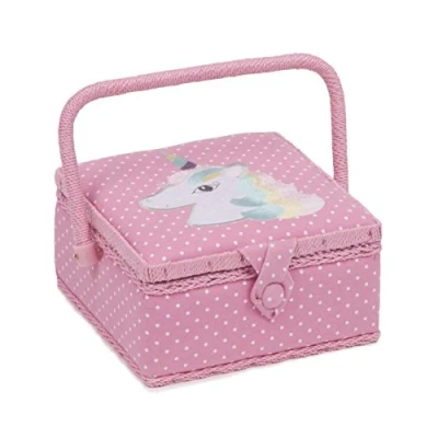 Imagen de Hobby Gift MRSEĥ Costurero pequeño Exclusivo, Caja de Almacenamiento para Manualidades, Bandeja Accesorios, alfiletero, Mango PVC, 20 x 11 cm, Unicornio, 11cm