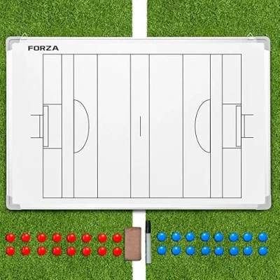 Imagen de FORZA Pizarras de Tácticas para Entrenadores Deportes Incluye Marcadores Lavables (Variedad Deportes) (90cm x 60cm Pizarra Tácticas, Fútbol gaélico)